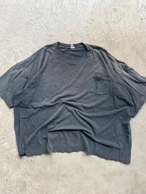 90s Vintage Grey Blank Single Stitch Boxy Men’s Tshirt 2XL 29x29